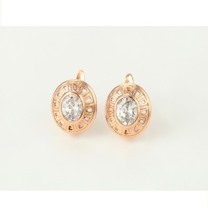 Elegants komplekts (auskari + gredzens) ar cirkoniem, 18-karātu zelta pārklājums